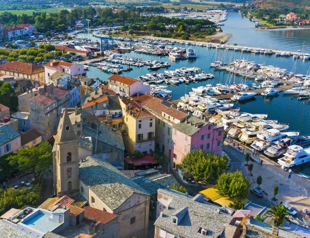 The Village of St Florent in Corsica