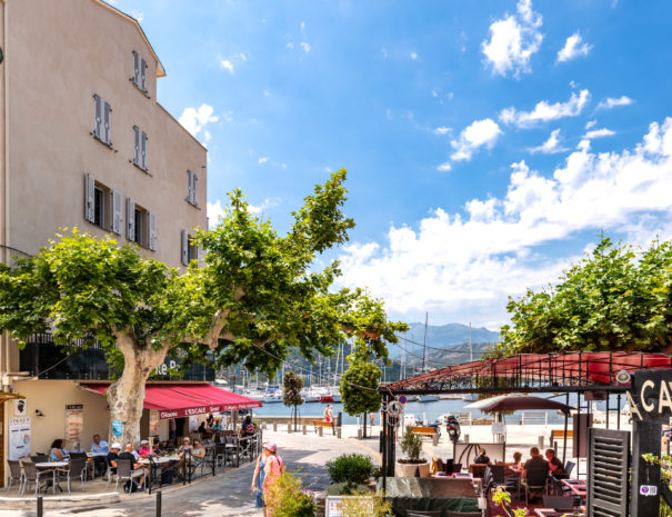 The Village and the square of Saint Florent in Haute-Corse